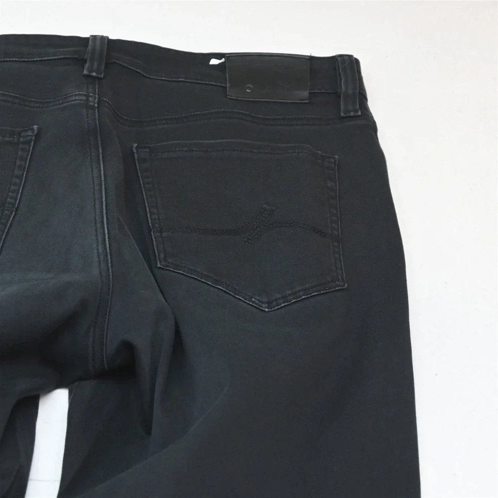34 Heritage 36x36 Black Brushed Stretch Denim Straight 5 Pocket Mens Jeans
